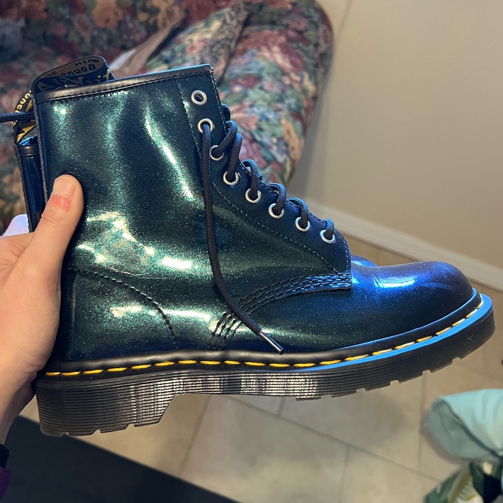 Dr. Martens AirWair Teal Sparkle Boots